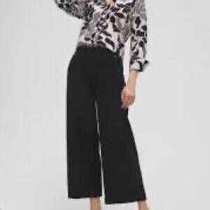 Chico’s black Ponte Wide Leg crop - 22in - size 1 - NWT!